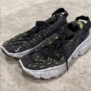 Nike Kids Black and Neon Sneakers